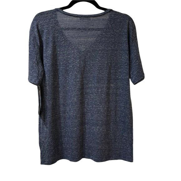 Chicago Bears 47 Brand Women's S Blue Space Dye V-Neck Oversized SS T-Shirt New - Picture 7 of 10